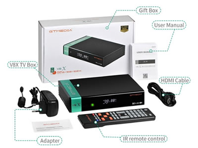 GTMEDIA Gtmedia V8X Receiver Set-Top Box Support DVB-S/S2/S2X CA CARD satellite receiver